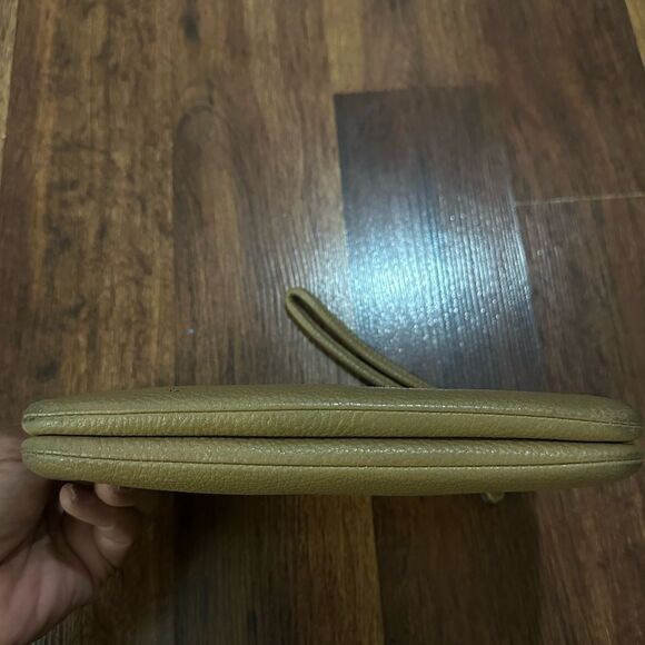 Coach Beige Leather Wristlet - Picture 4 of 8